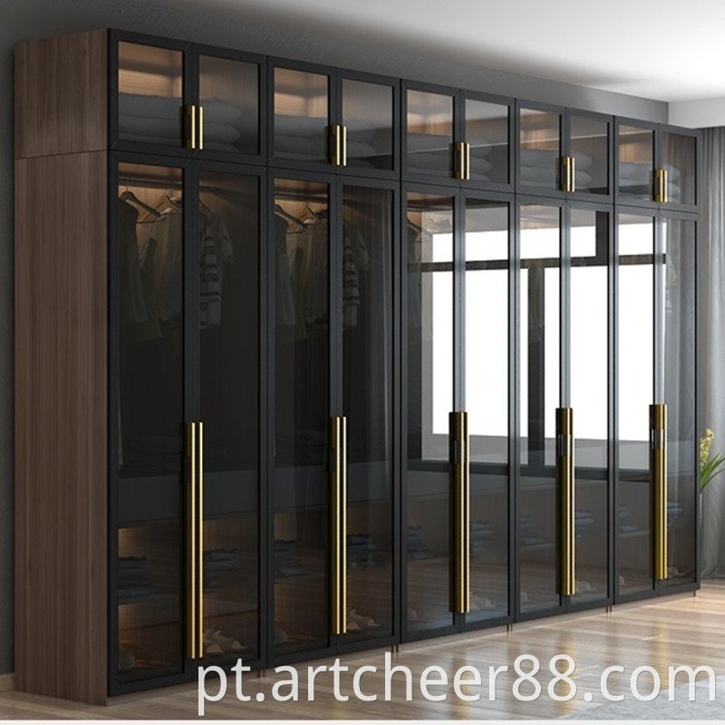 Modern Nordic Simplicity Easy To Clean And Assemble Glass Doors Bedroom Walk In Wardrobe Closet For Family House And Hotel Zf Cw 015 Jpg